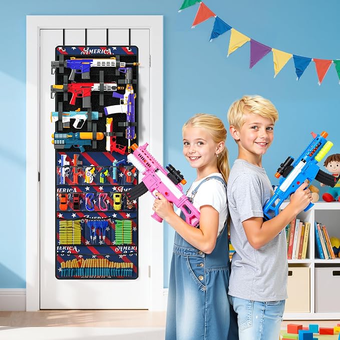 Over The Door Organizer for Toy Gun, Toy Storage Toys Organizer - Image 2