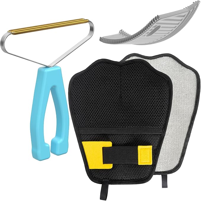 Pet Hair Remover 3-Pack, Dog Cat Fur Removal Tool, Portable Carpet Scraper | by BSIWWO