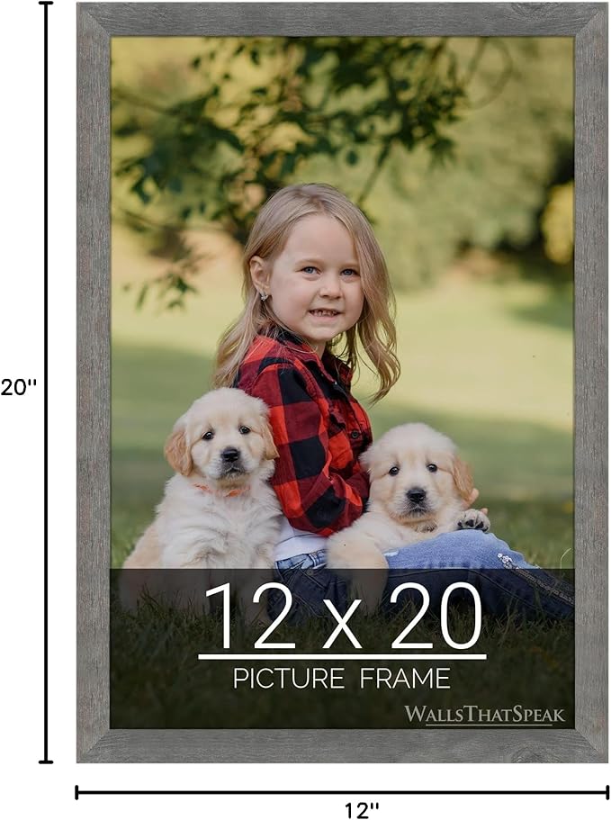 wallsthatspeak 12x20 American Barn Picture Frame for Puzzles Posters Photos or Artwork