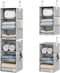 StorageWorks 6-Shelf Jumbo Closet Organizers, Two 3-Shelf Separable Hanging by StorageWorks