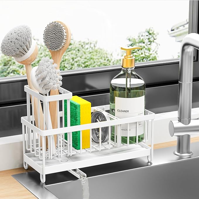 Cisily Sponge Holder for Kitchen Sink, Sink Caddy Organizer by CISILYHOMELIFE