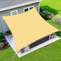 Amagenix Sun Shade Sail 10'X25' Curved Edge Outdoor Shade Canopy Sand Breathable 95% UV Block Shade Cloth for Patio Garden Backyard (We Make Custom Size)