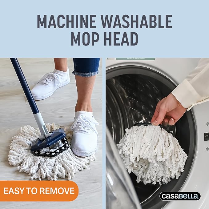 Casabella Spin Mop System with Extra Mop Head Refill - Image 7