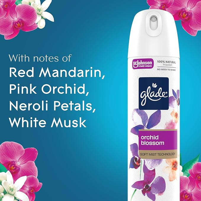 Glade Air Freshener Room Spray, Orchid Blossom Scent, Odor Fighting to Deliver - Image 4