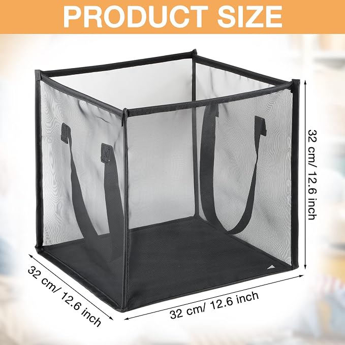 Zopeal 1 Pack Collapsible Mesh Laundry Basket, Single-layer | 13 Inch Square - Image 2
