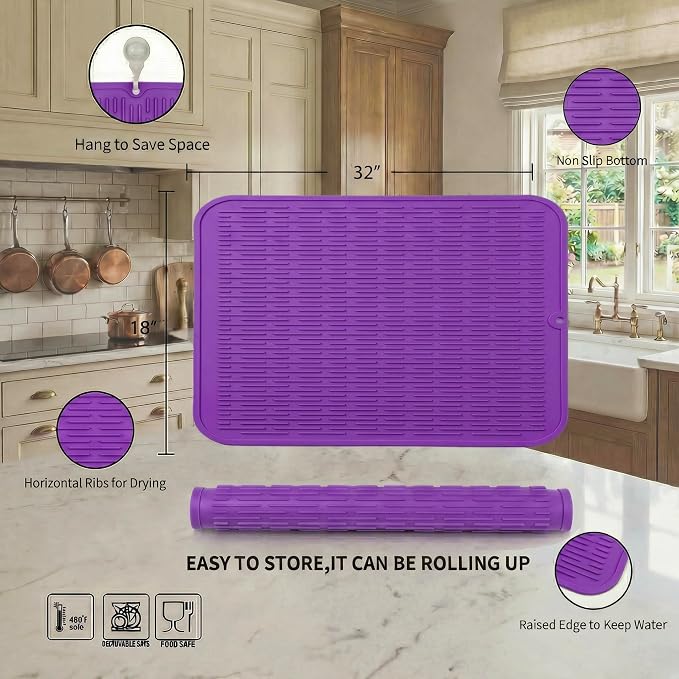 MicoYang Silicone Dish Drying Mat - Image 2
