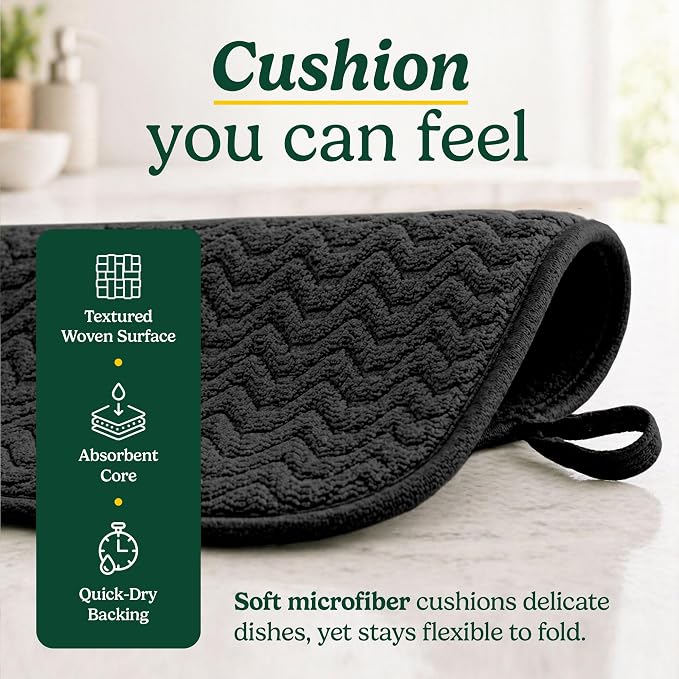 Cuisinart Dish Drying Mat for Kitchen Counter, quick-dry microfiber, machine - Image 4