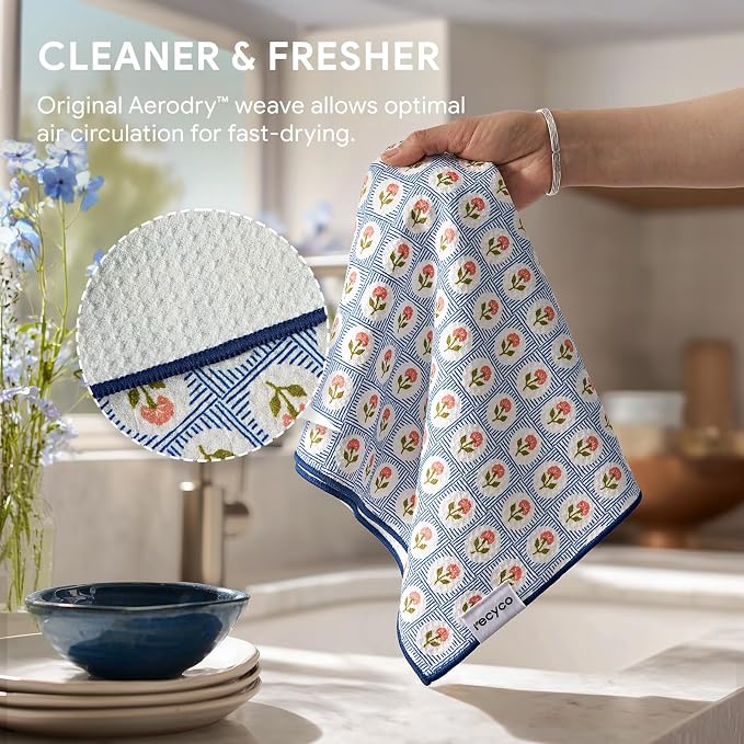 RECYCO Waffle Kitchen Towel Set of 2 - Image 5
