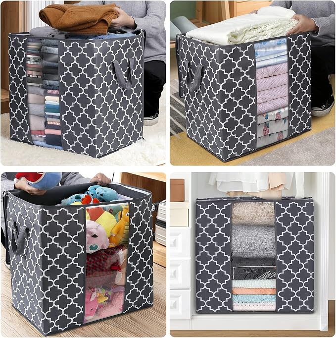 Storage Bags 6 Pack 100L Clothes Organization and Storage Containers | Large - Image 8