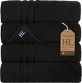 Hawmam Linen Black Bath Towels 4-Pack by HawmamLinen