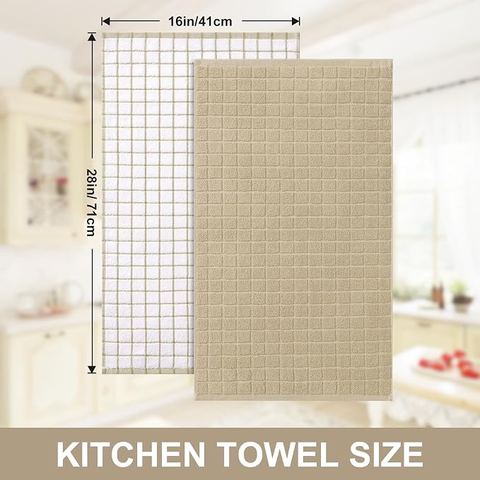 Homaxy Large Premium Cotton Kitchen Towels 16"x 28", 12 Pack - Image 5
