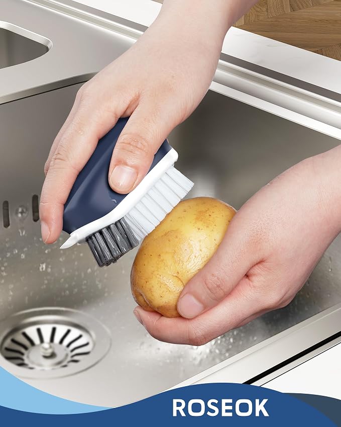 ROSEOK Vegetable Brush, Potato Scrubber and Veggie Brush, Nylon Bristles - Image 4