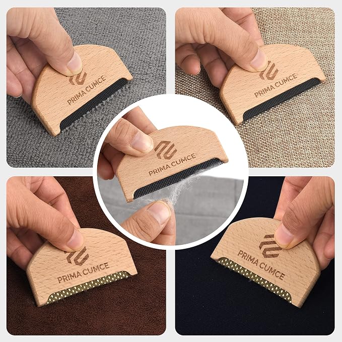 2 PCS Wooden Sweater Comb for De-Pilling Cashmere, Manual Lint Remover - Image 4