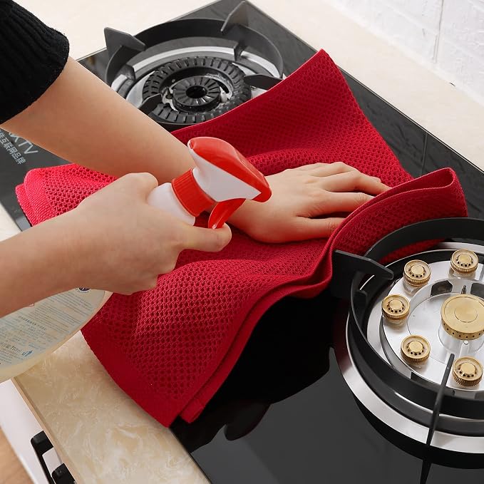Homaxy 100% Cotton Waffle Weave Kitchen Dish Towels 6-Pack, Ultra Soft - Image 5