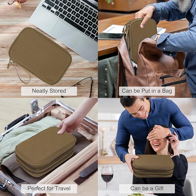 FYY Electronic Organizer, Travel Tech Pouch Bag, Waterproof, Double Layers - Image 7