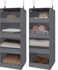 GRANNY SAYS 4-Shelf Hanging Closet Organizer, Foldable Storage, No-Sag Support by GRANNYSAYS