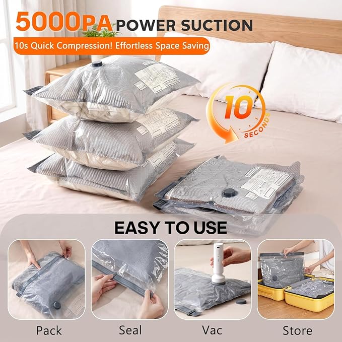 9 Combo Size Vacuum Storage Bags - Image 3