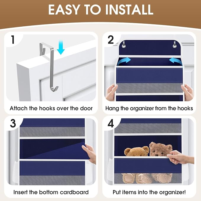 2 Pcs Over The Door Organizer Large Capacity Hanging Storage Room Organizer - Image 3