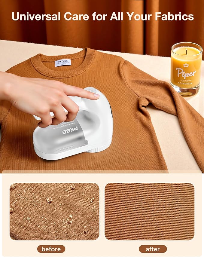 PKBD IPX6 Waterproof Washable Electric Fabric Shaver and Lint Remover, - Image 3