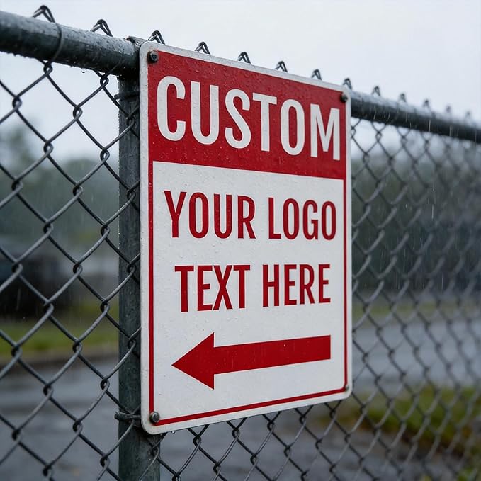 Oversized Custom Outdoor Metal Sign for Large Business Wall Display, 36x30 Inch, Rust-Free Aluminum Weather Resistant, Waterproof, Durable Ink, Easy to Mount