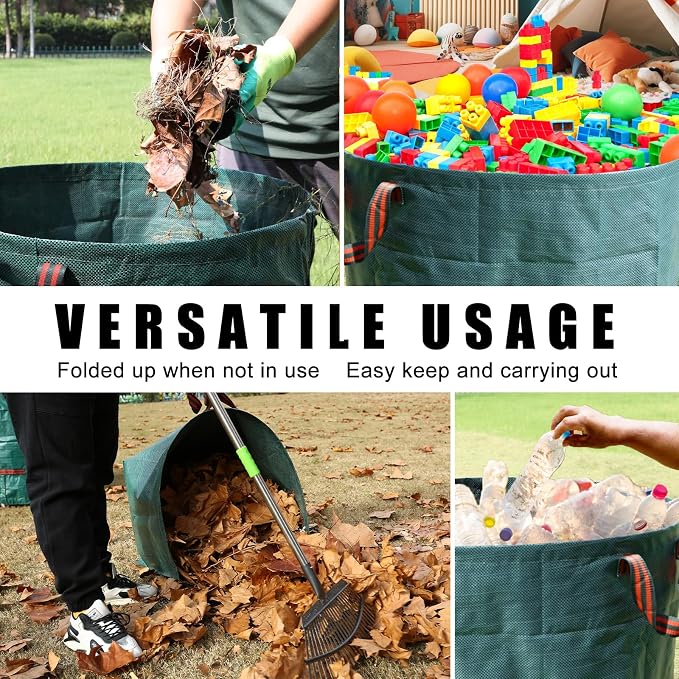 3 Pack 72 Gallon Leaf Bags Reusable - Image 6