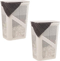 Mind Reader 60L Slim Laundry Hamper, Clothes Basket, Ventilated by MindReader