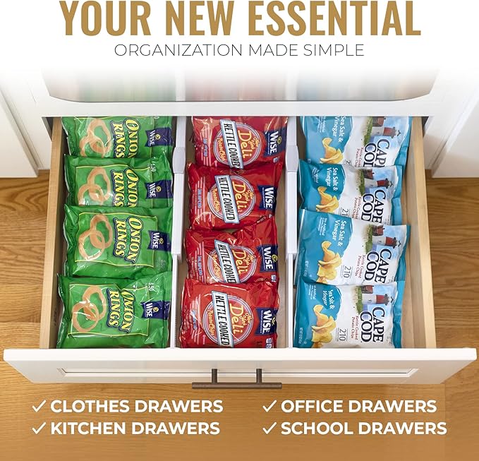 RAPTUROUS Adjustable Deep Drawer Divider – 6" Tall, Expandable 13-22", Non-Slip - Image 5