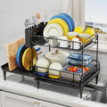 Urackify Dish Drying Rack for Kitchen Counter, Expandable 2 Tier Dish Rack by Urackify