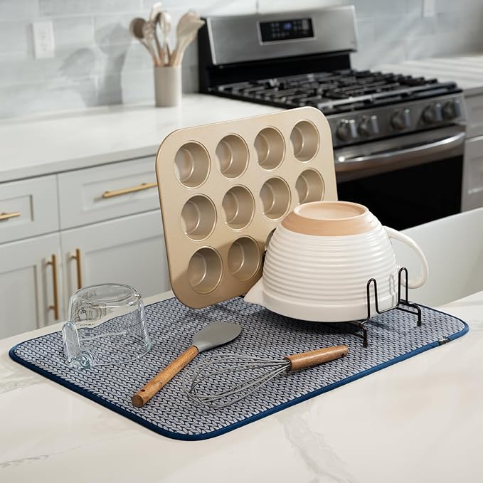 S&T INC. Dish Drying Mat, Extra Large Kitchen Counter Mat - Image 2