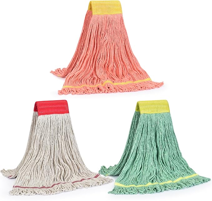 Matthew Cleaning 3Pcs 5'' Headband White&Orange&Green Medium Commercial String by MATTHEWCLEANINGPRODUCTS