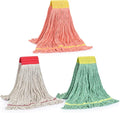 Matthew Cleaning 3Pcs 5'' Headband White&Orange&Green Medium Commercial String by MATTHEWCLEANINGPRODUCTS