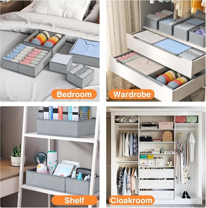 DIMJ Drawer Organizer Clothes 18 Pack - Image 6