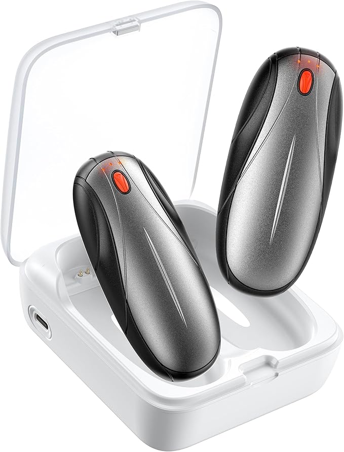 Hand Warmers Rechargeable 2Pack,14000mAh Electric Hand Warmers with Charging Case,Quick Charge Portable Heater,Gifts for Christmas,Winter,Outdoor,Camping,Hunting Accessories