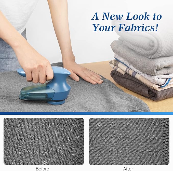 BEAUTURAL Fabric Shaver and Lint Remover, Portable Sweater Defuzzer | Battery - Image 2