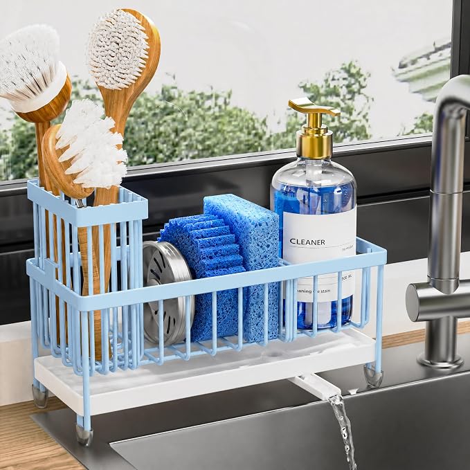 Cisily Sponge Holder for Kitchen Sink, Sink Caddy Organizer by CISILYHOMELIFE