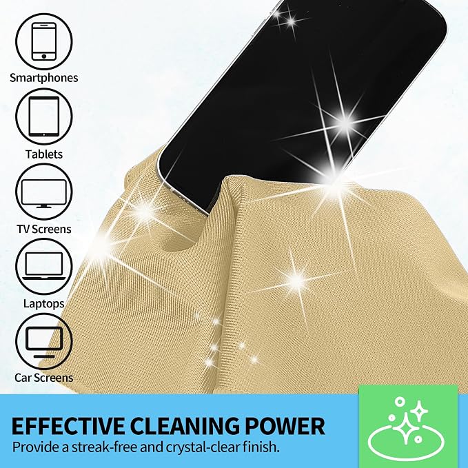 Microfiber Cleaning Cloth, 12 Pack Window Glasses Cleaning Cloth, Reusable - Image 4