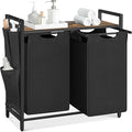 VASAGLE Laundry Hamper with Shelf, 2 Pull-Out Bags, 2 x 12.1 Gallons by Unknown