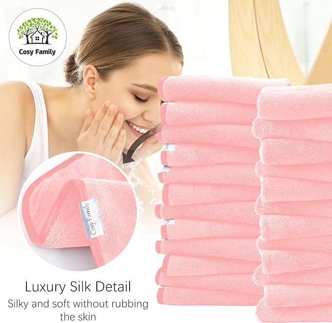 Cosy Family 24 Pack Soft Washcloths Set - Image 3