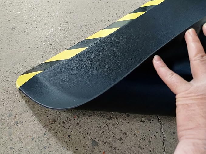 Rhino Mats, Anti-fatigue Mat Industrial, Ergonomic Safety Yellow Floor Mat, 4’ x 6’, Non-Slip Workstation Industrial Floor Mat for Back Pain
