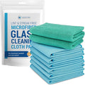 Claro 2 Step Glass Cleaning Cloth 8-Pack – Green Wet & Blue Dry Microfiber by MicrofiberWholesale