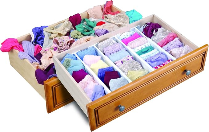 Dial Industries Dresser Drawer Organizer Dividers, 4.5" Deep | Slides apart to - Image 7