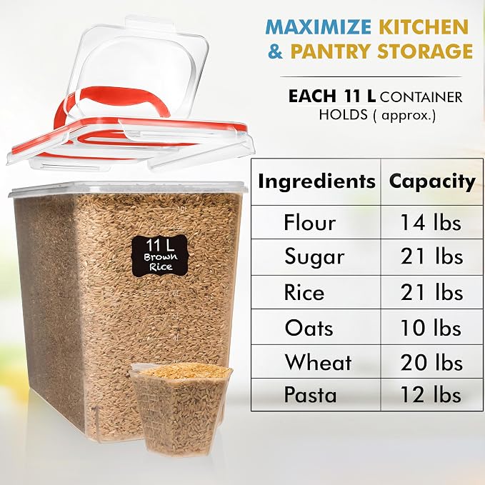 Shazo 2 PC Flour Sugar Storage Containers - Image 3
