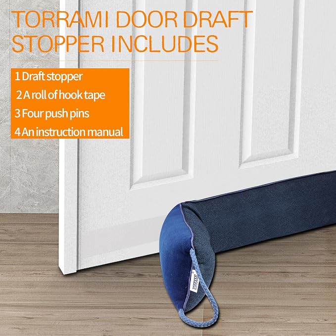 TORRAMI 32" Door Draft Stopper Under Bottom Insulation Noise Air Stopper 2.0LB - Image 7