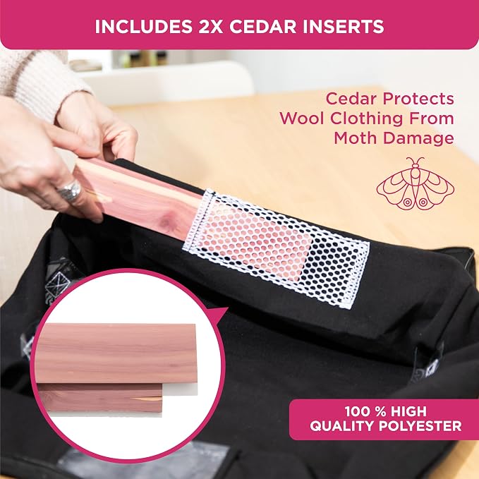 Cedar Clothes Storage Bag Organizer, Protects From Moths, Dirt & Dust, Underbed - Image 2