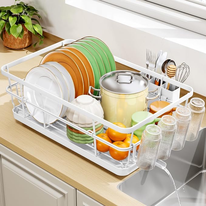 TOOLF Dish Drying Rack for Kitchen Counter, 12.4''W x 16.5''L x 7.2'', by TOOLF