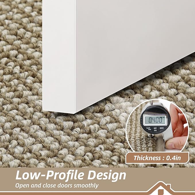 BEQHAUSE Dirt Trapper Door Mat 32" x 48", Non-Slip Washable Doormats Entrance Mat, Dirt Resistant and Absorbent Welcome Mat, Low Profile Floor Mats for Front Back Door and Entryway, Light Beige