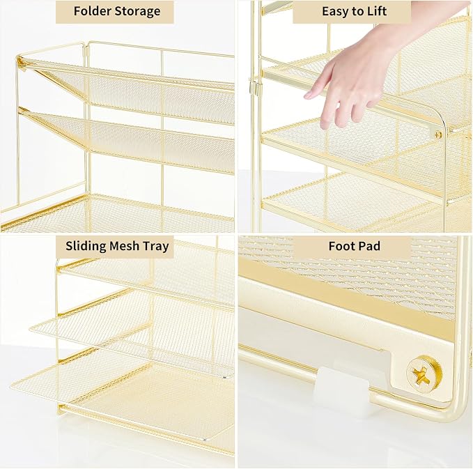 OPNICE Desk Organizer, 6-Tier Paper Organizer Letter Tray, Office Desk - Image 7