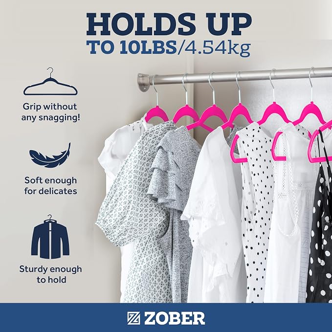Zober Velvet Hangers 50 Pack - Image 4