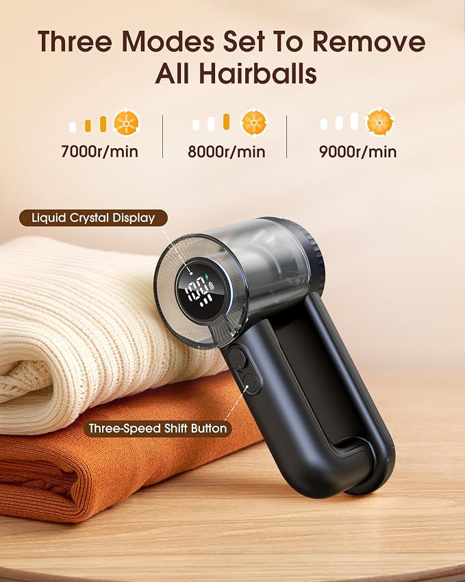 Fabric Shaver Electric Lint Remover Rechargeable Lint Shaver Digital Display - Image 7