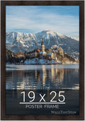 wallsthatspeak 19x25 Espresso Brown Picture Frame for Puzzles Posters Photos or Artwork